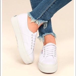 Superga 2790 ACOTW White Platform Canvas Shoes